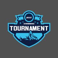Swimming Tournament logo template Thumbnail