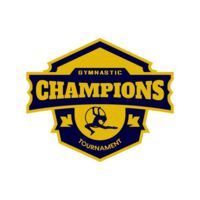 Champions Gymnastic Tournament logo template Thumbnail