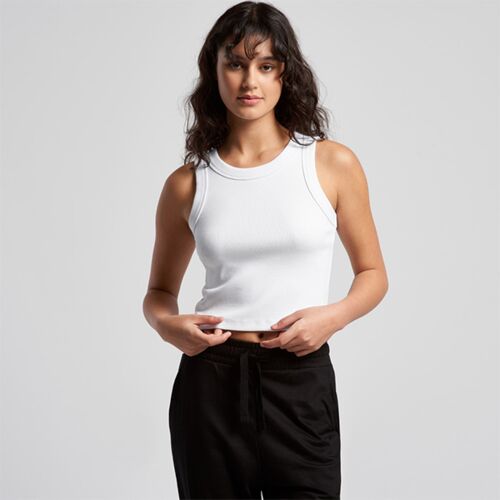 Womens Ribbed Crop Tank (Heavyweight) Thumbnail