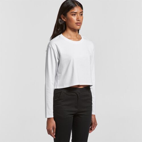 Womens Crop Longsleeve Tee (Midweight) Thumbnail
